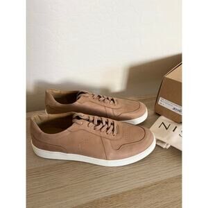 Nisolo Beto Go-To Court Sneaker Size 11 Almond Leather Men's Lace Up